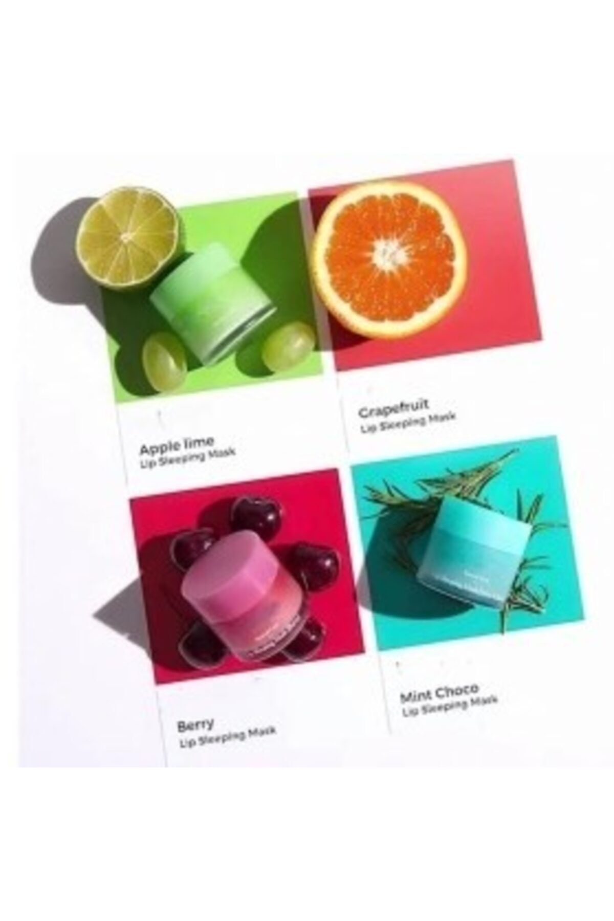 REDLİP COSMETİC Redlip 4 Lü Dudak Bakım Seti Seyahat Tipi Meyveli Doğal Dudak Maskesi