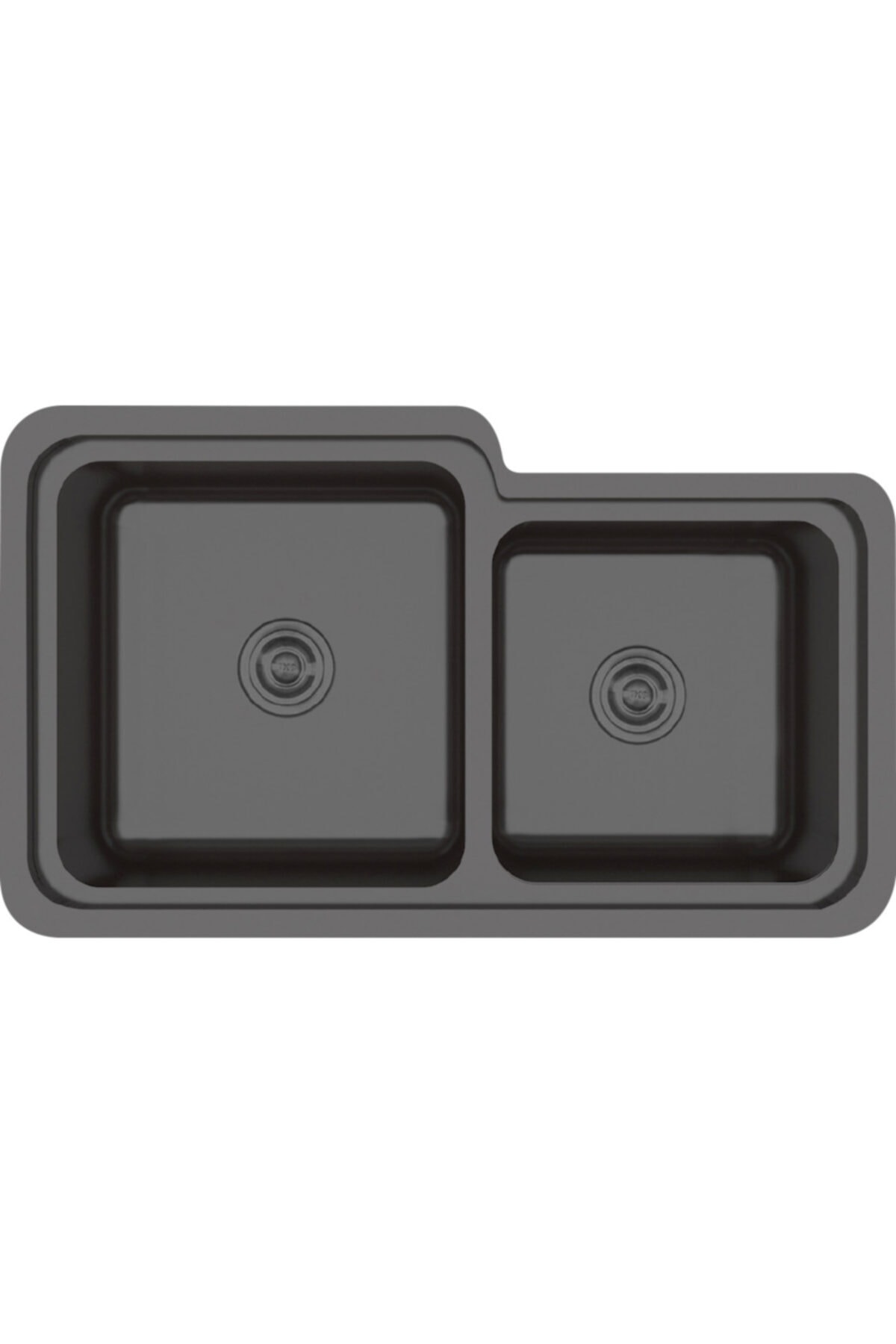 Crauf Lavello 3078 Pvd Kaplama Siyah Tezgah Altı Evye 452x780x230 mm
