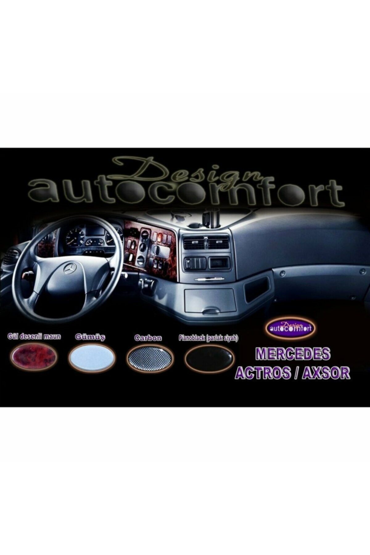 DNCTUNING Mercedes Axor Konsol/maun Kaplama 2004+ 28.prç Maun Renk