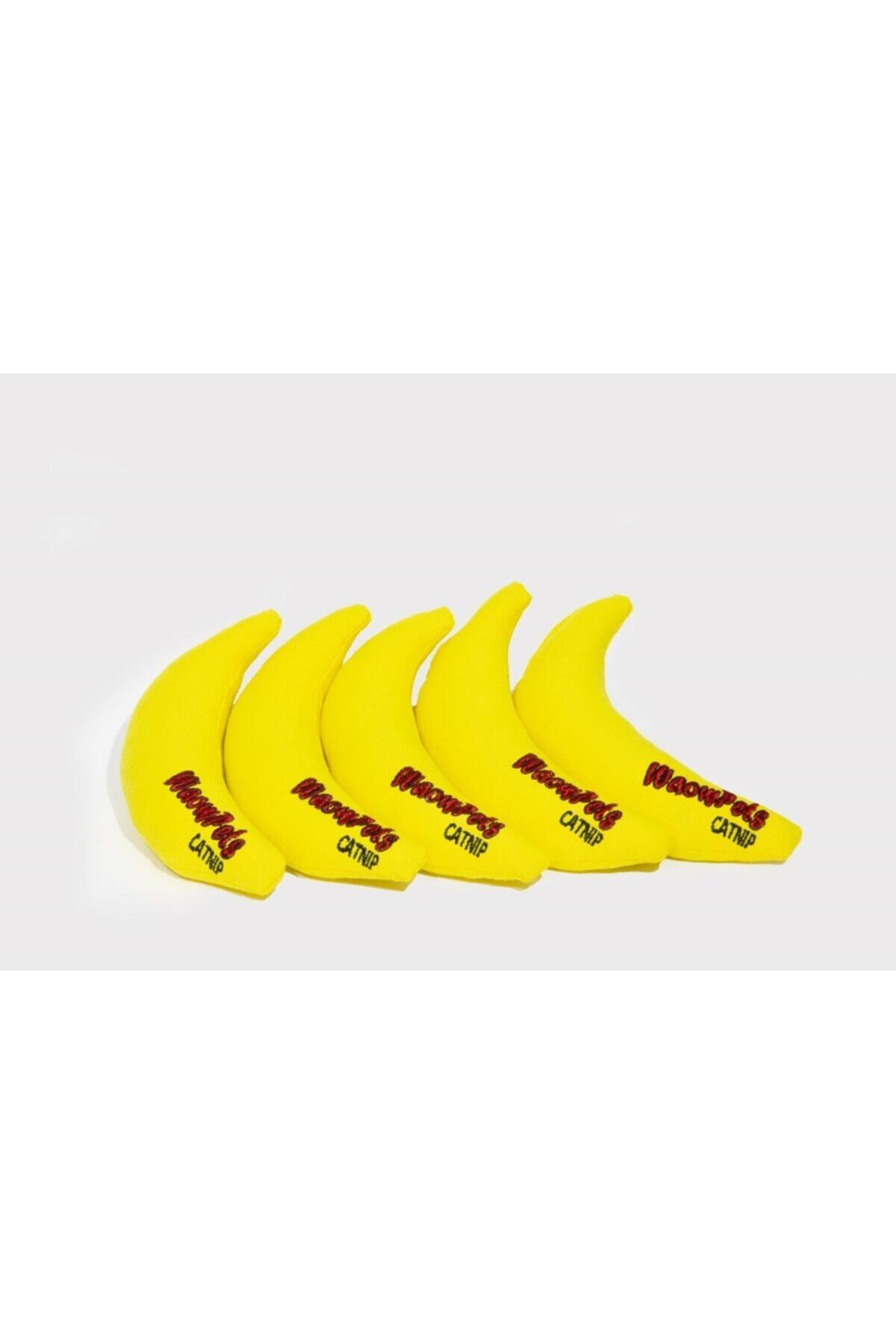 Waowpets Kedi Otlu Muz Oyuncağı, Catnip - (5 Adet)