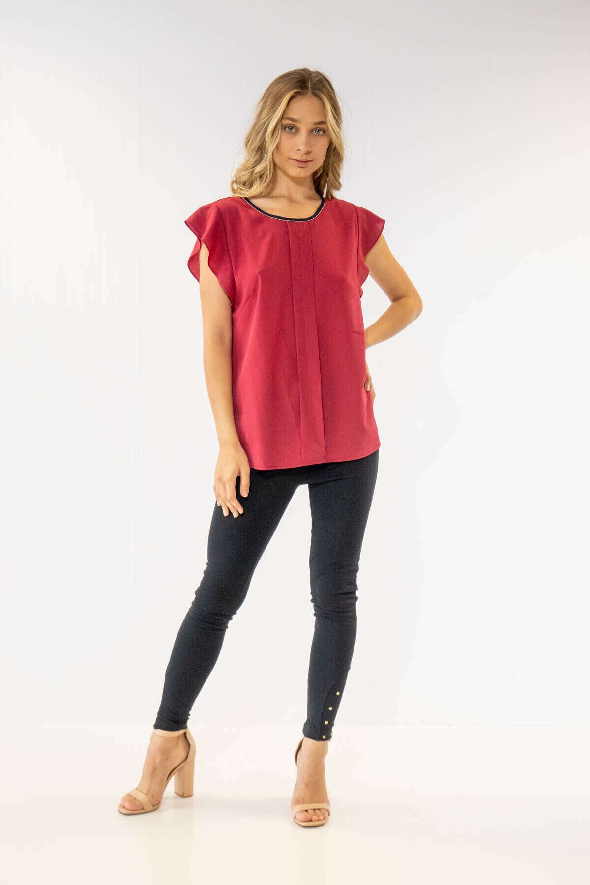 MARIQUITA Yakası Siyah Biyeli Atlet