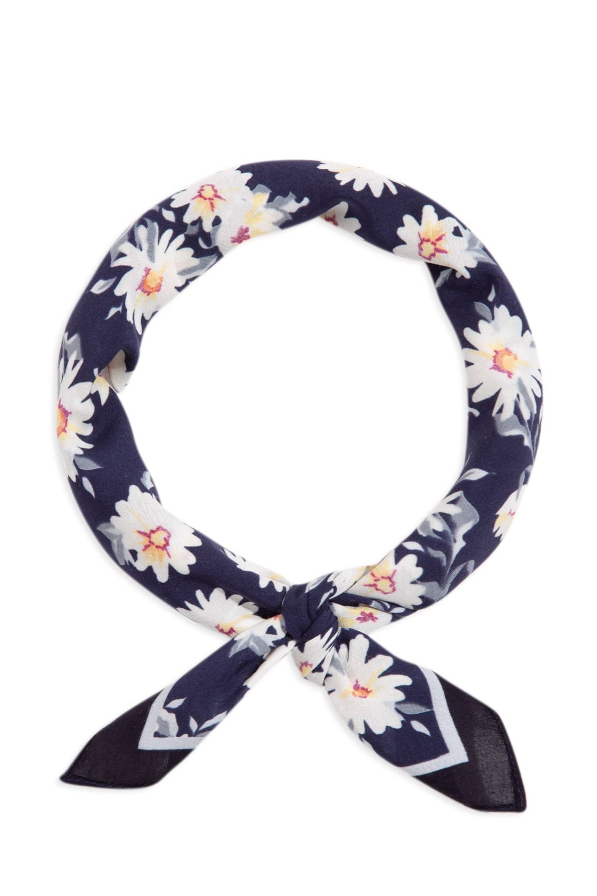 Mavi Kadın Çiçek Desenli Lacivert Bandana 198909-34340 198909