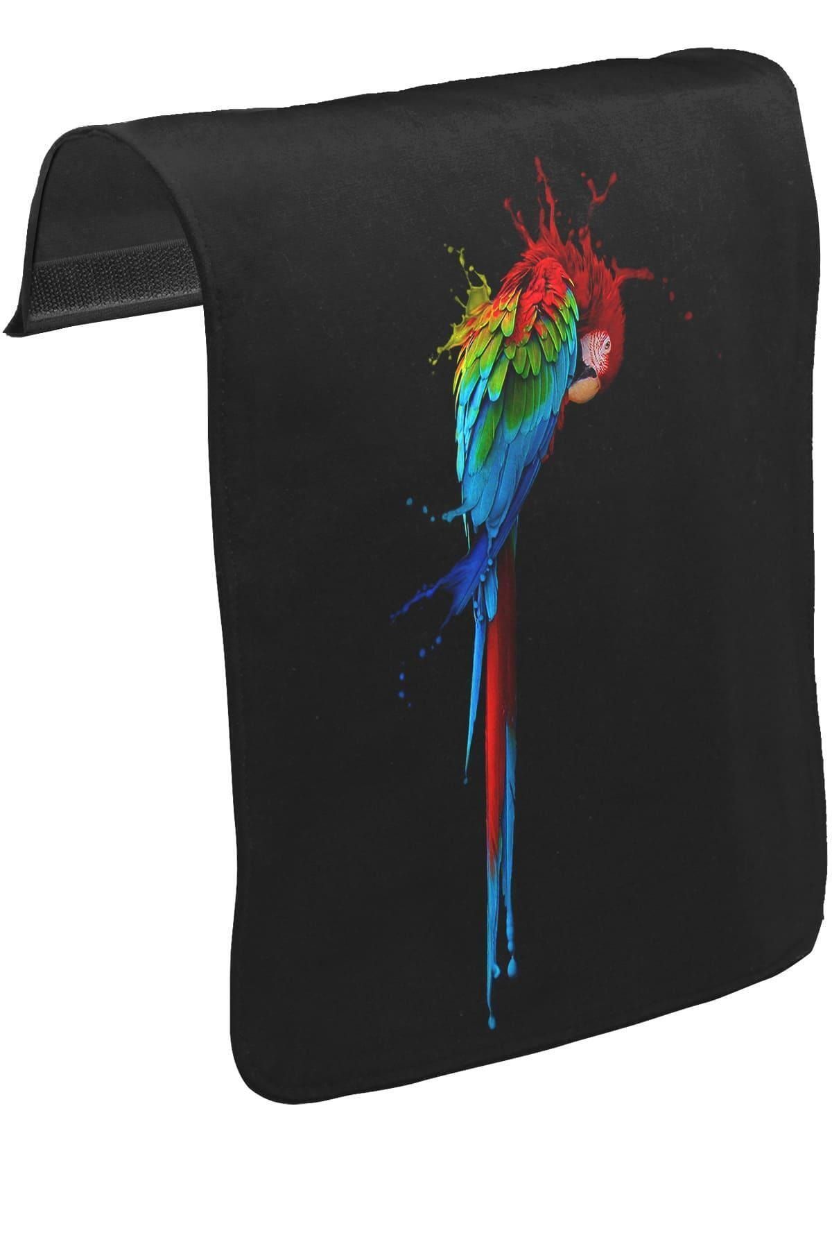 Lord TShirt Parrot Unisex Siyah Tak-çıkar Postacı Çanta Kapağı Ck-248