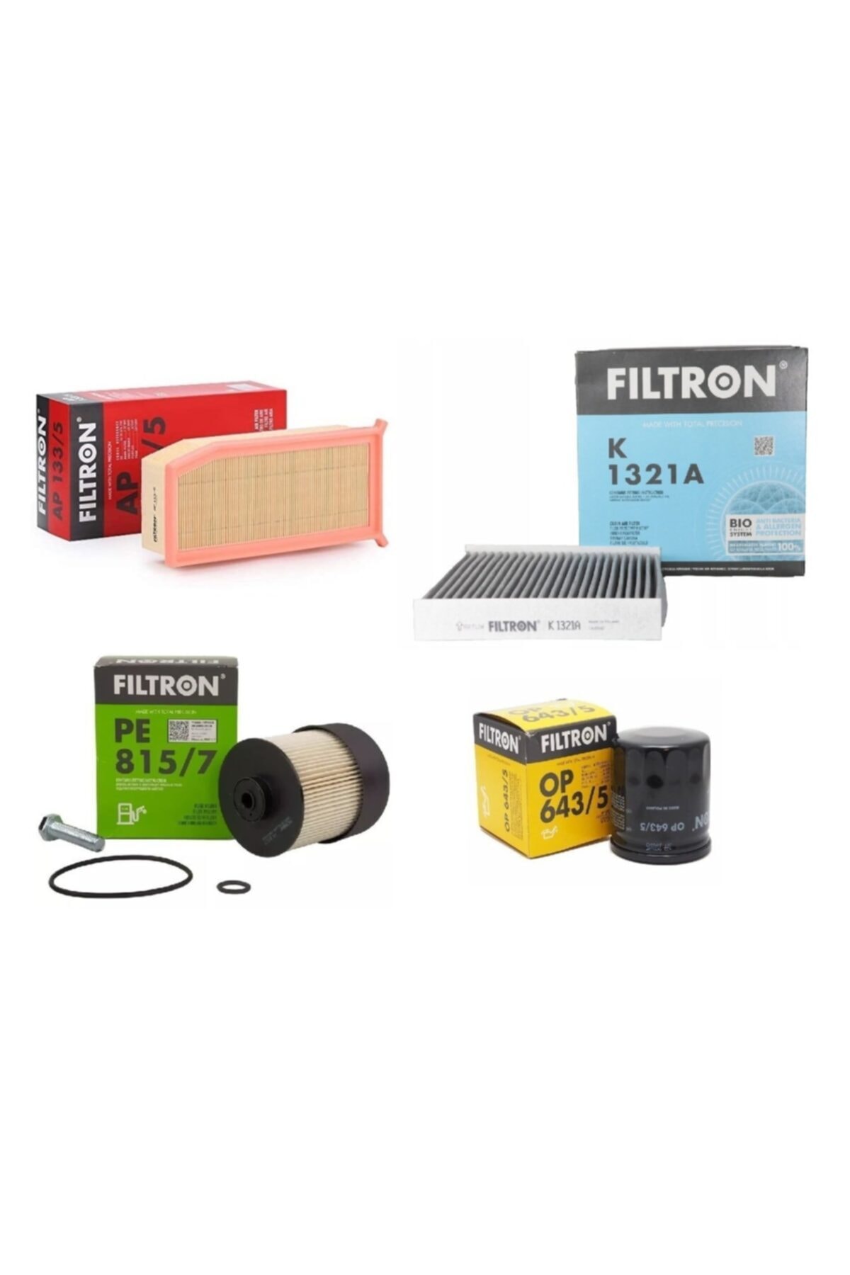 Filtron Dacia Sandero 2 1.5 Dci Filtre Bakım Seti 2013-2018 Karbonlu