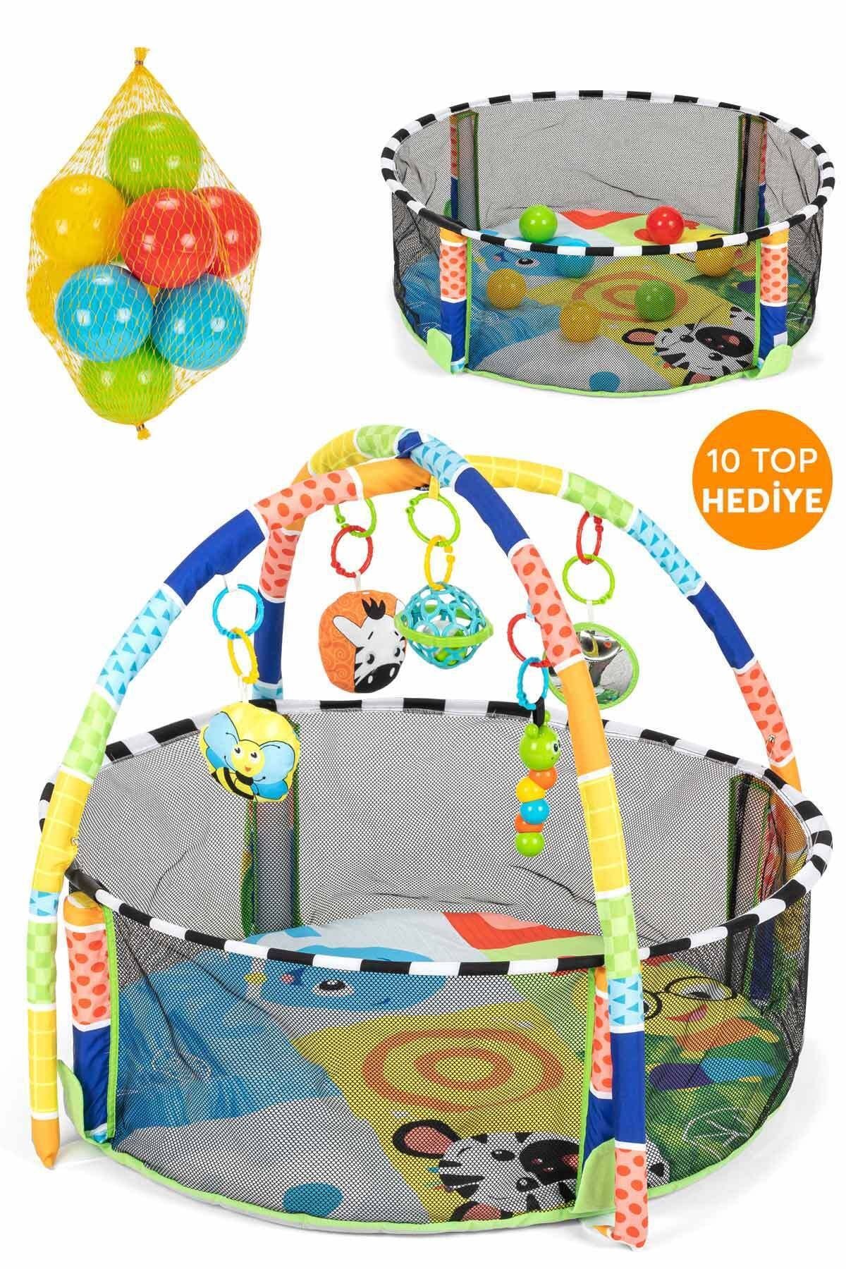Elele Toys Balle Bebek Oyun Halısı Ve Top Havuzu 10 Top Hediye