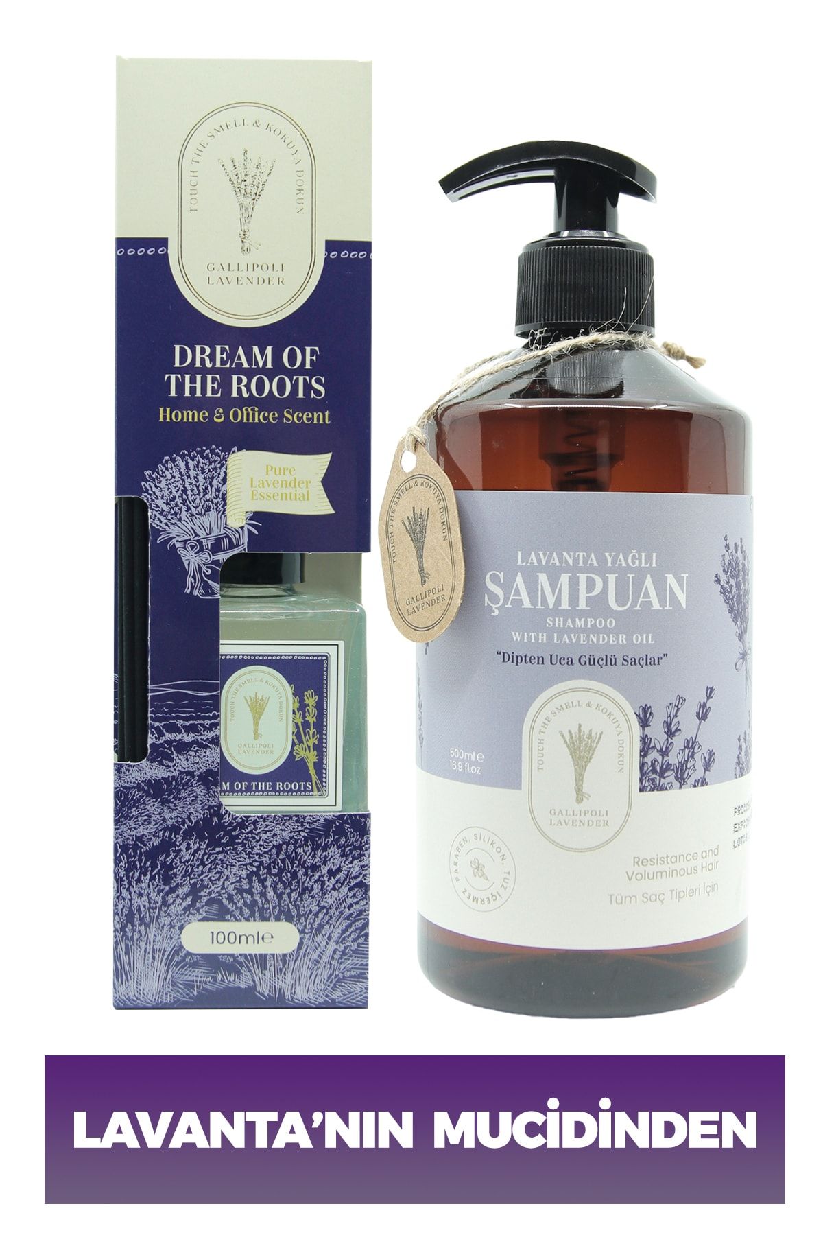 Dr. Lavender Çubuklu Lavanta Oda Kokusu 100 Ml + Saç Dökülmesine Karşı Lavanta Şampuan 500 Ml