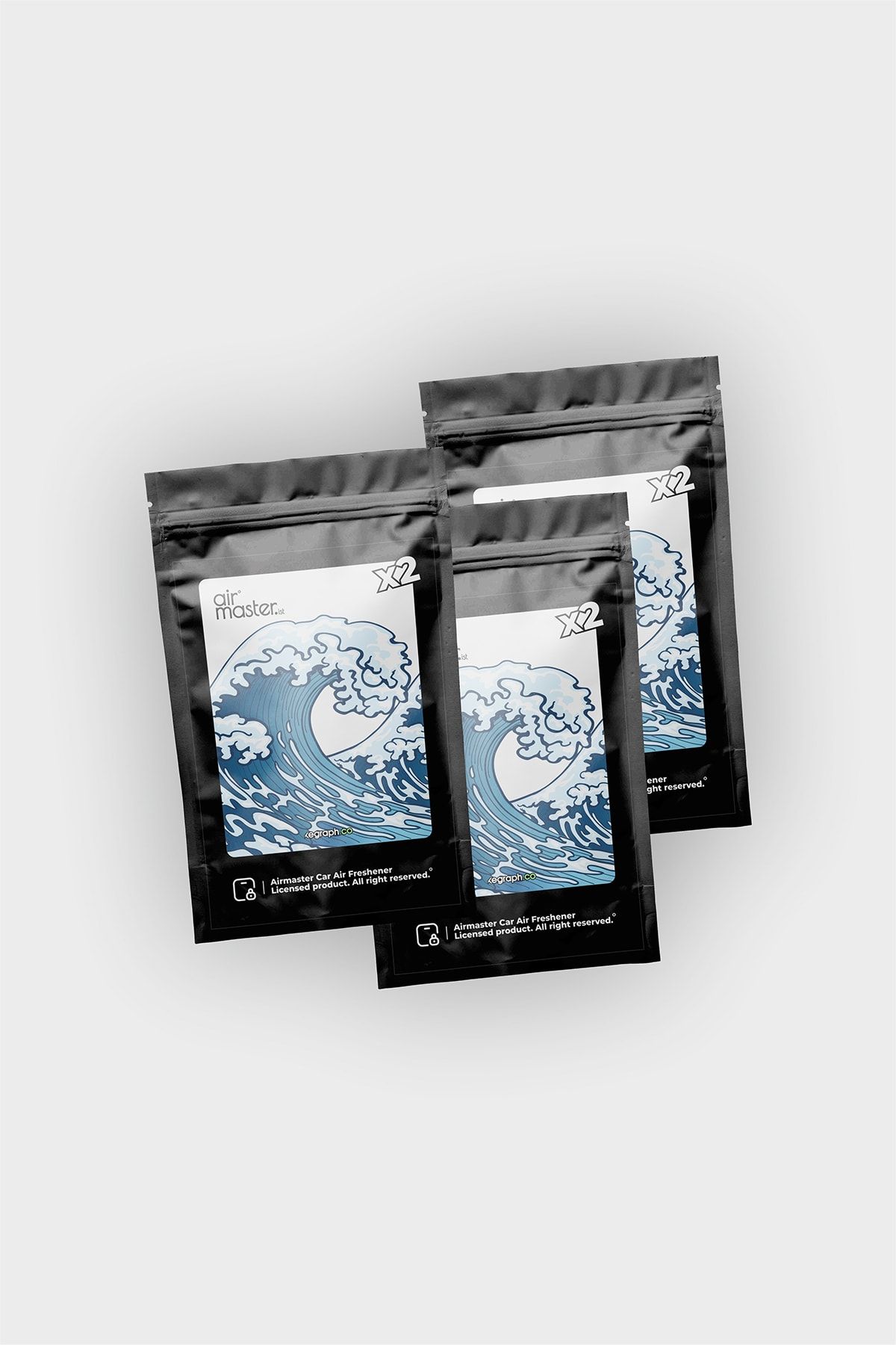 AIRMASTER Car Air Freshener Ocean Collection Araç Kokusu 3'lü