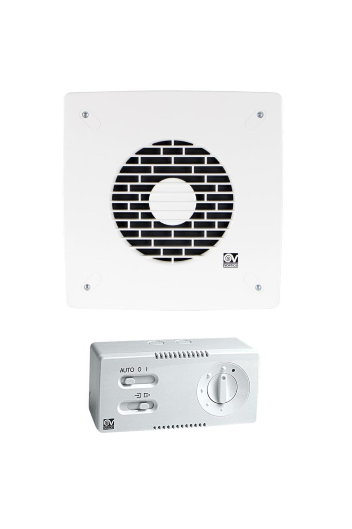 Vortice Vario 230/9 & Cr5n Hız Anahtarı Yanında Duvara Cama Kolay Montaj Otomatik Panjur Manuel Geri