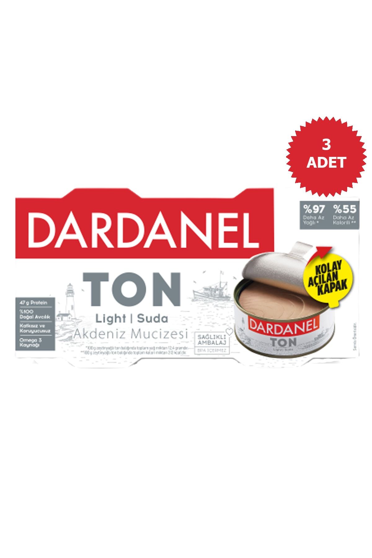 Dardanel Light Ton Balığı 2x150g 3 Adet