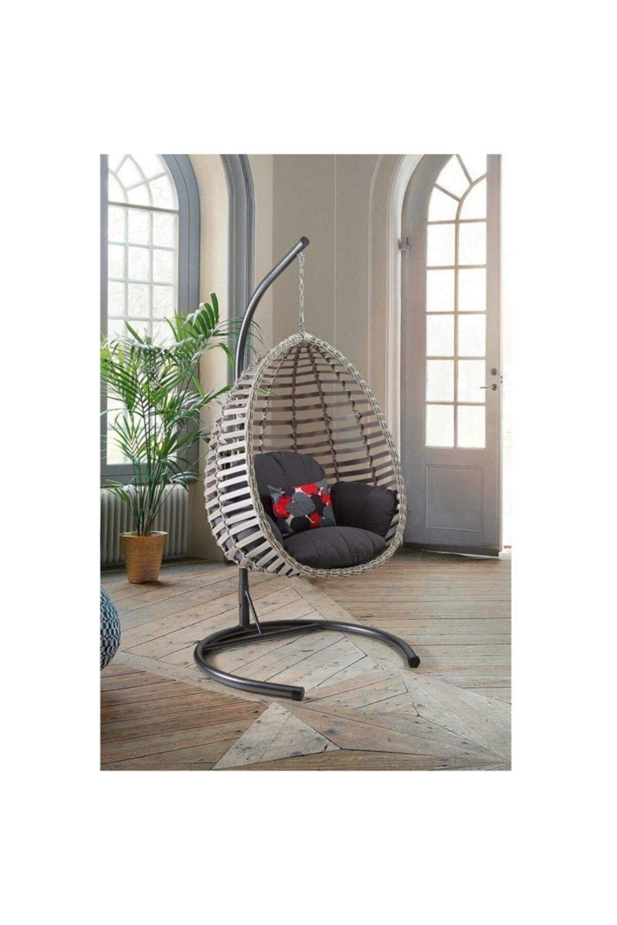 Capri Swing Gümbet Rattan Salıncak Beyaz - 004106