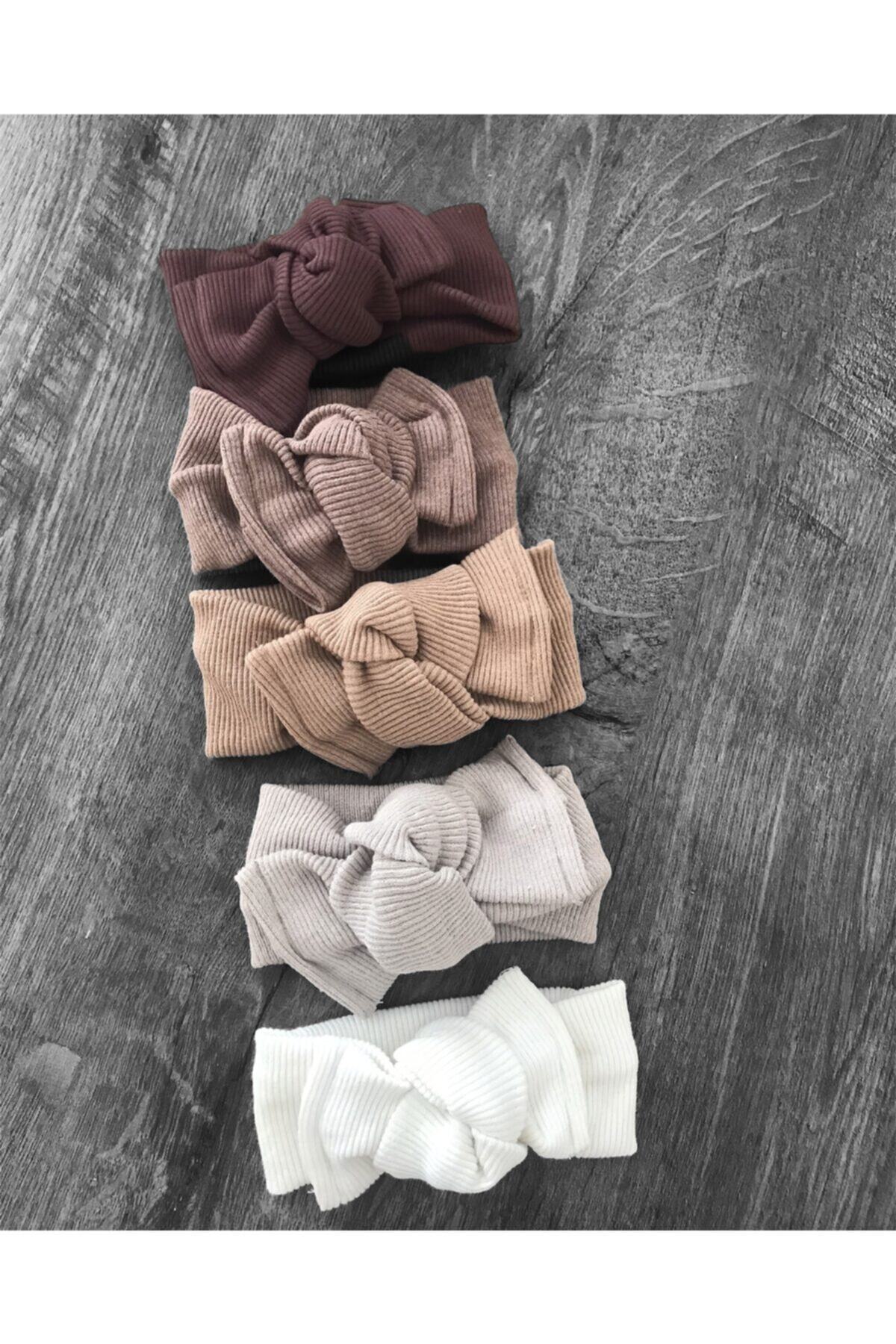 BabySurpriseBox 5 Li Ribana Bandana Seti Kahve Tonları