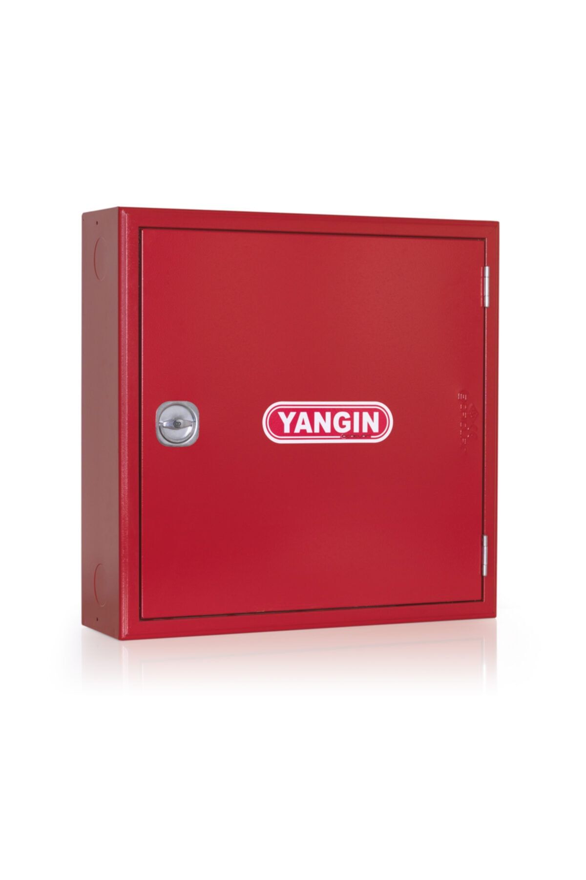 Ocaklar Yangın Dolabı Tek Kapaklı Sıva Üstü 750*750*220 Mm 1'' 30 Mt Kauçuk Hortumlu 1'' Vanalı