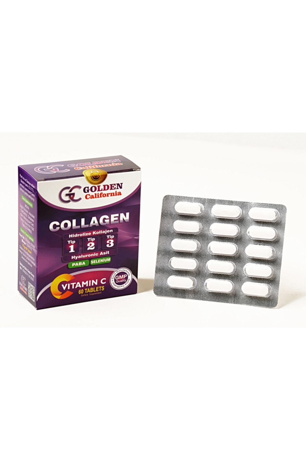 Golden California Gc Hidrolize Collagen Balık,tavuk,sığır Kolojeni Tip 1-2-3 +hyaluronic Asit+vtamin C+paba+selenium