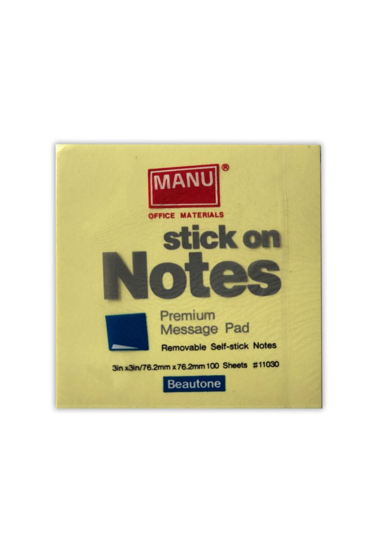 colortouch Manu Kare Yapışkanlı Bloknot Not Kağıdı Postit 7,62 cm x 7,62 cm 100 Yaprak