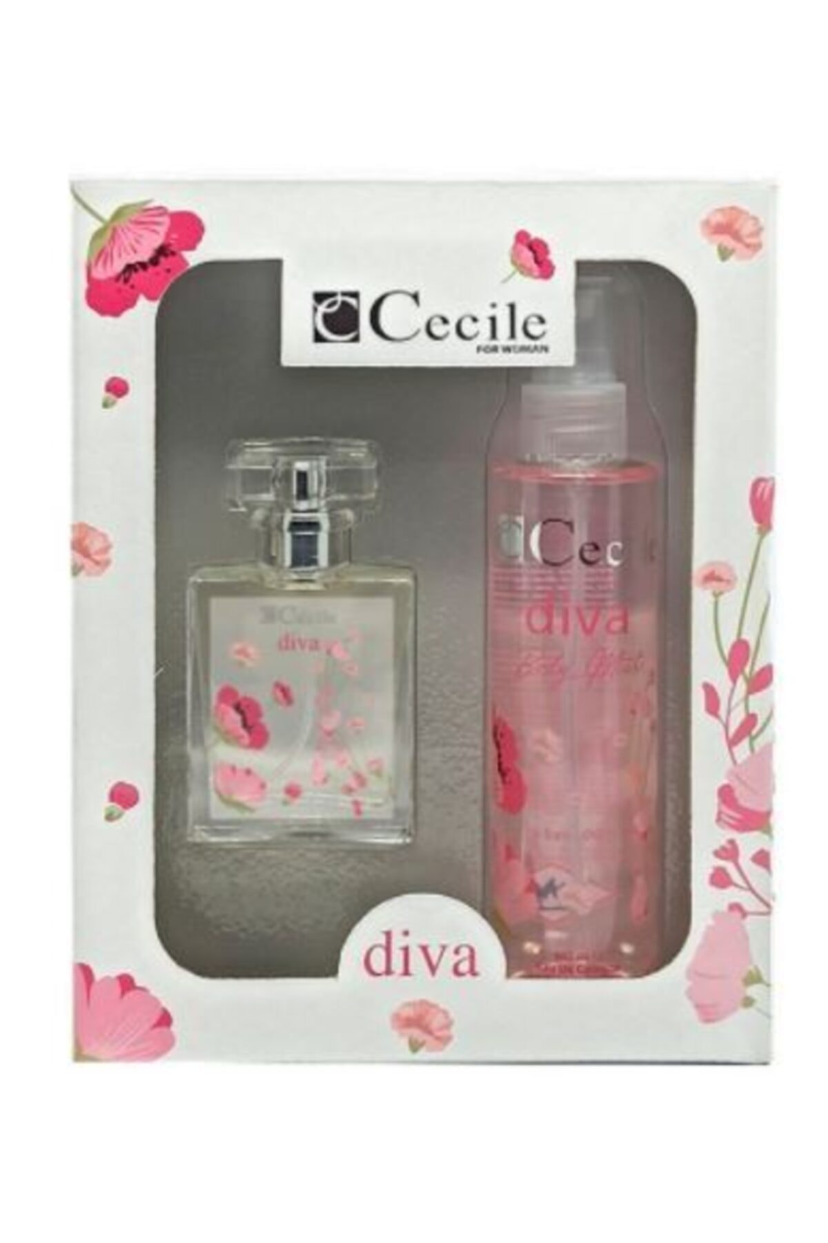 Cecile Cecıle Dıva Eau De Toılette For Women 55 Ml Edt & Cecıle Dıva Eau De Cologne 150 Ml
