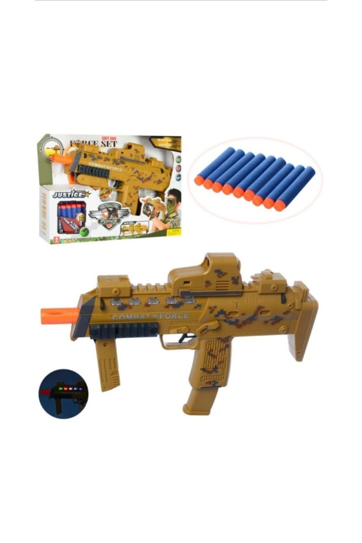 TORUTOYS Kutulu Pilli Sünger Atan Mp5 Özel Harekat Askeri Tüfek
