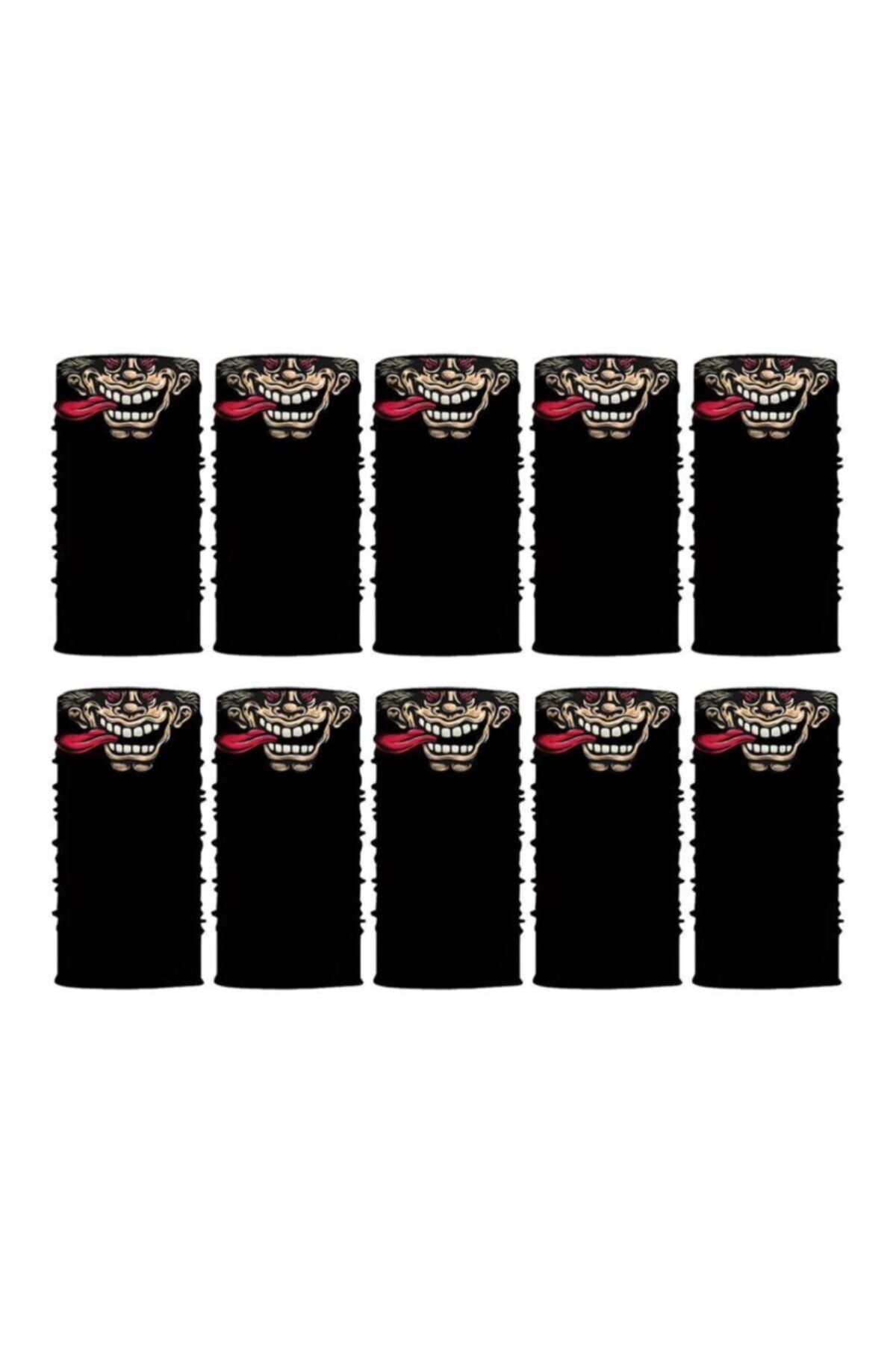 Knmaster Silly Man Buff Bandana Boyunluk Maske Saç Bandı 10'lu Paket