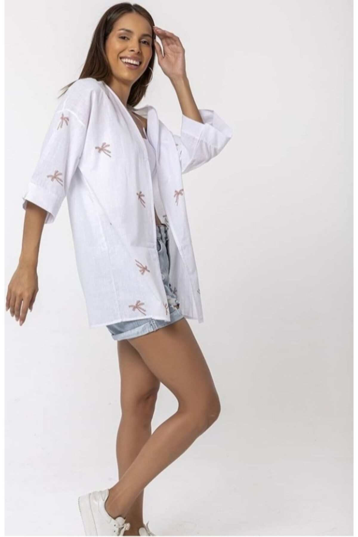 JanJanButiQ Beyaz Kimono