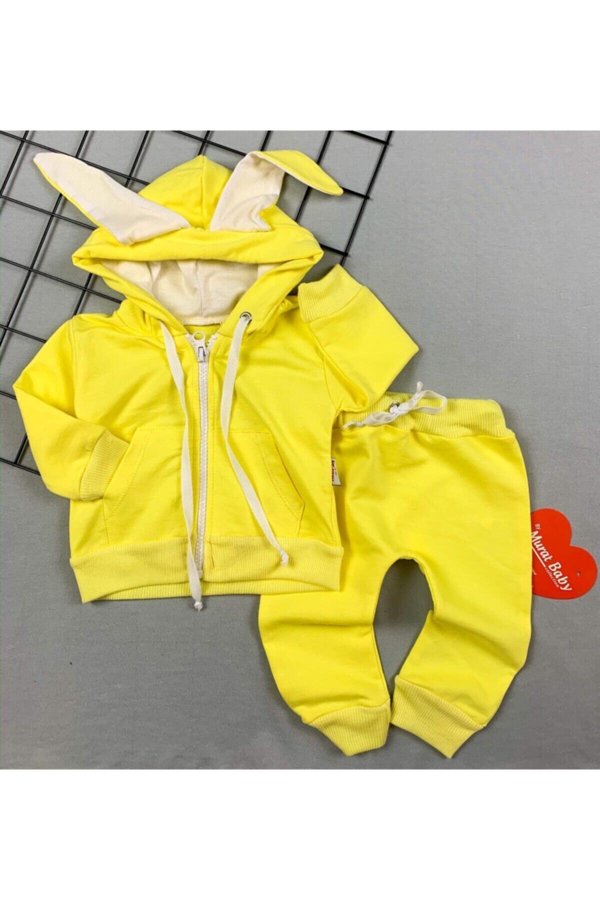 Murat Baby Unisex Bebek Kapüşonlu 2'li Takım Pamuklu