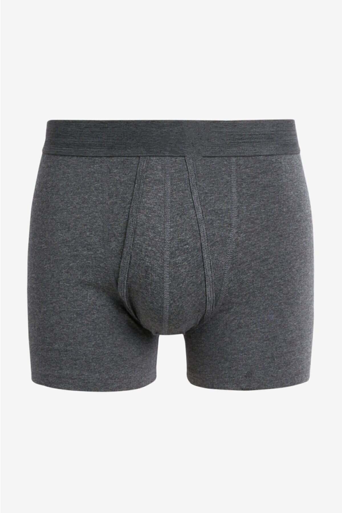 Meguca Socks Pamuklu Esnek Erkek Boxer Tekli Paket Füme