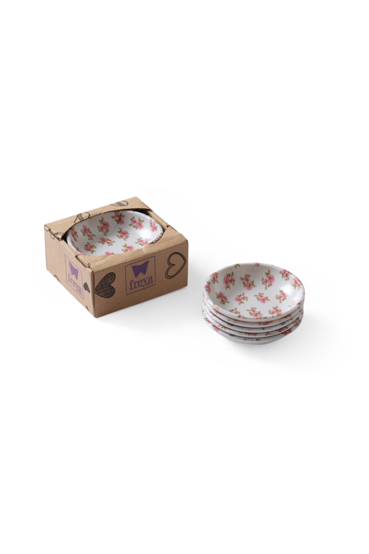 MorzaHibana Melamin X6 Adet Desenli Çay Tabak 10cm (çap:10cm Yuk 2cm 210gr)