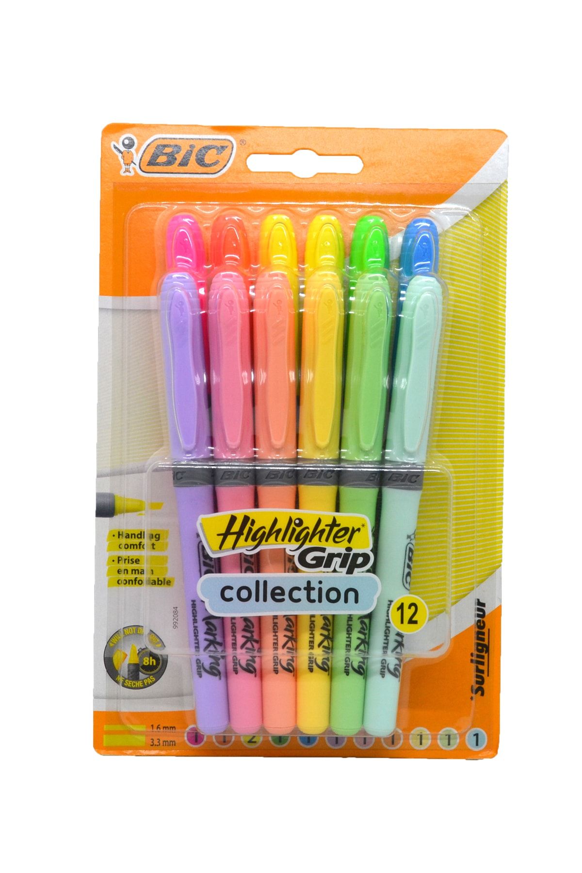 Bic Bıc Markıng Hıghlıghter Grıp Pastel 12 Renk Fosforlu Kalem