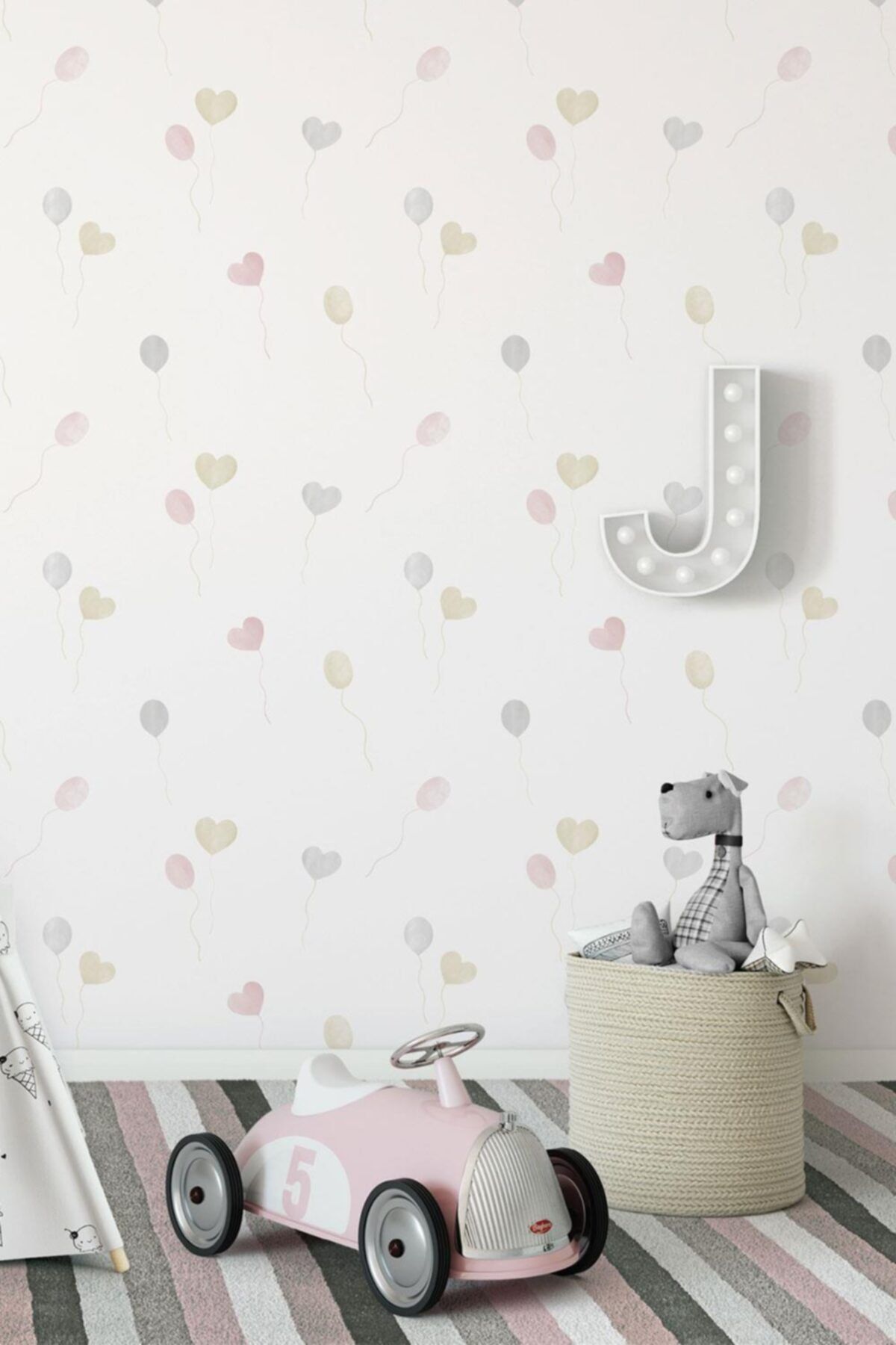Milky Baby Renkli Balon Desenli Çocuk Duvar Kağıdı (5 M²) 432-1