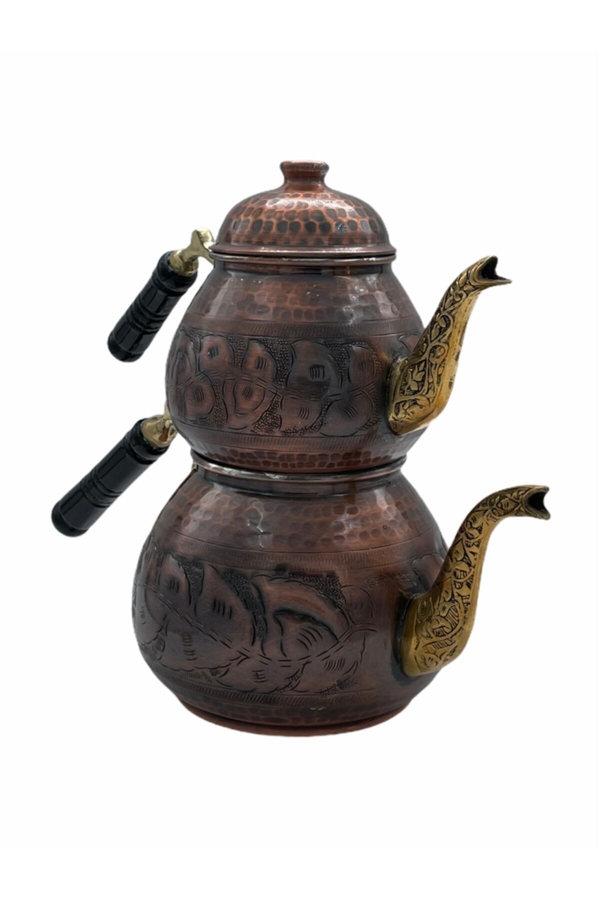 Tanrıkulu Bakırcılık Bakır Çaydanlık Linun Çiçek İşleme Kalem Oyma