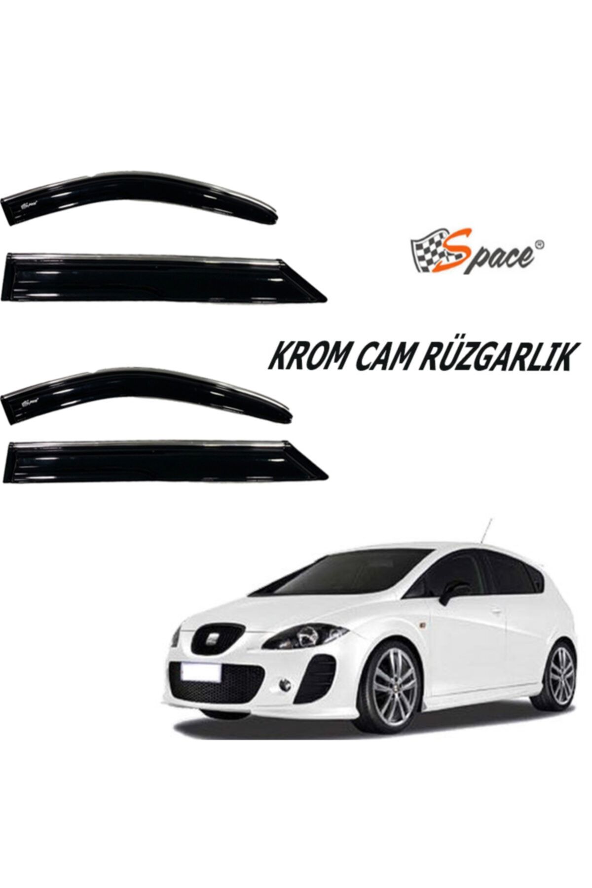 Angel Of Life Krom Cam Rüzgarlığı 1.2mm Seat Için Leon 2004-2010 4'lü / Caru451