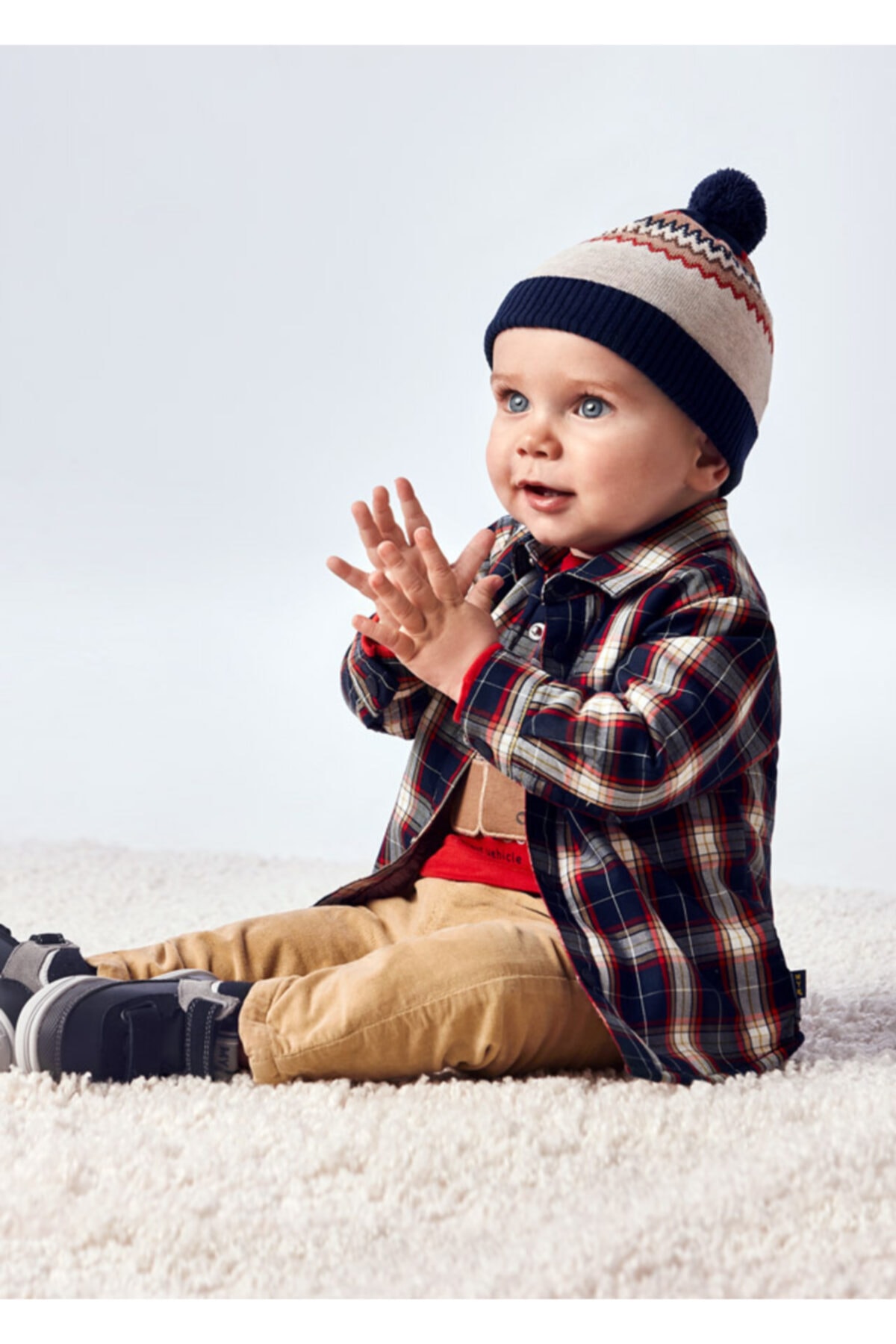 MAYORAL Erkek Bebek 6-24 Ay Bere Atkı Triko 2 Li Set