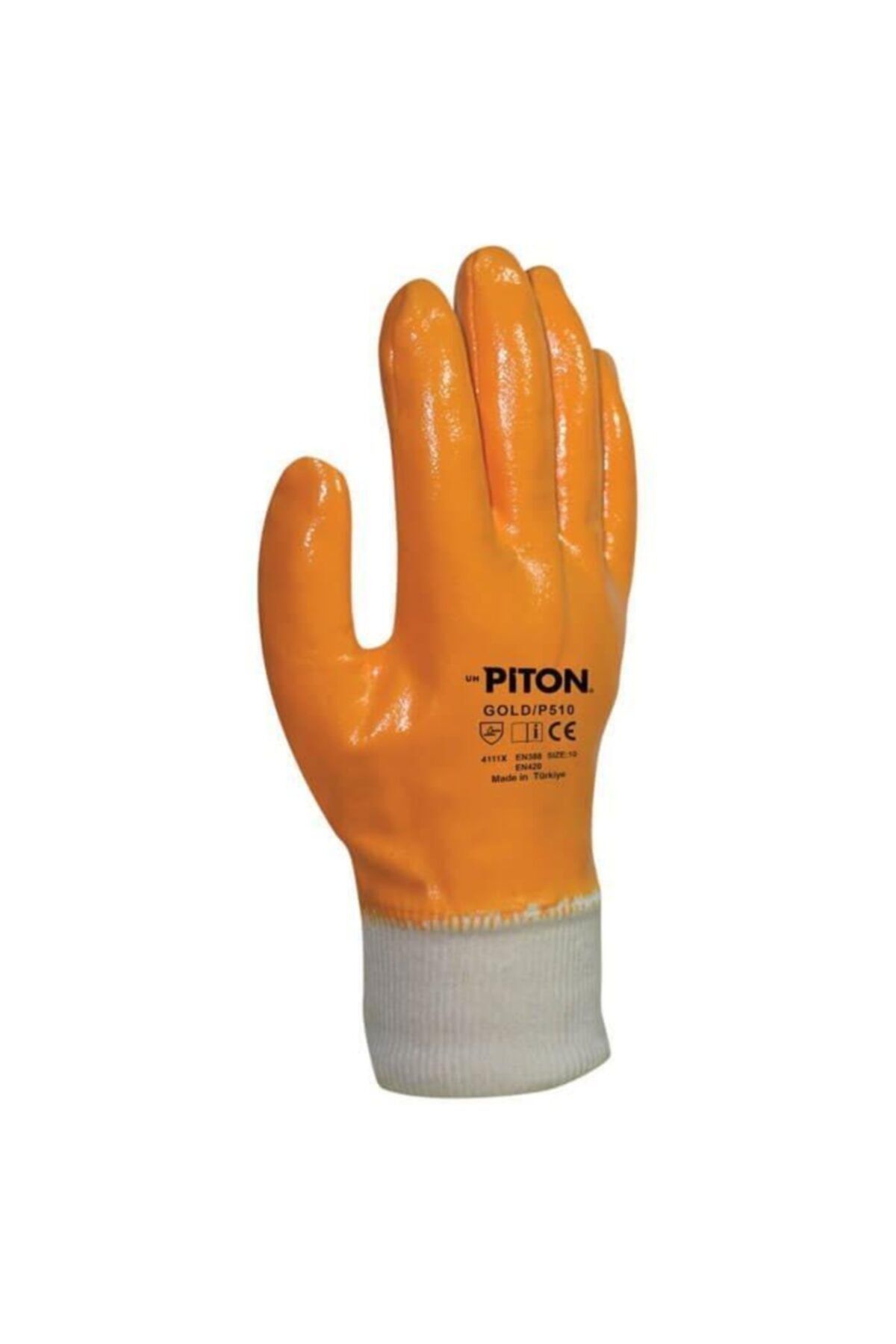 Piton P510 Gold Tam Kaplı Nitril Eldiven No:10 12'li Paket