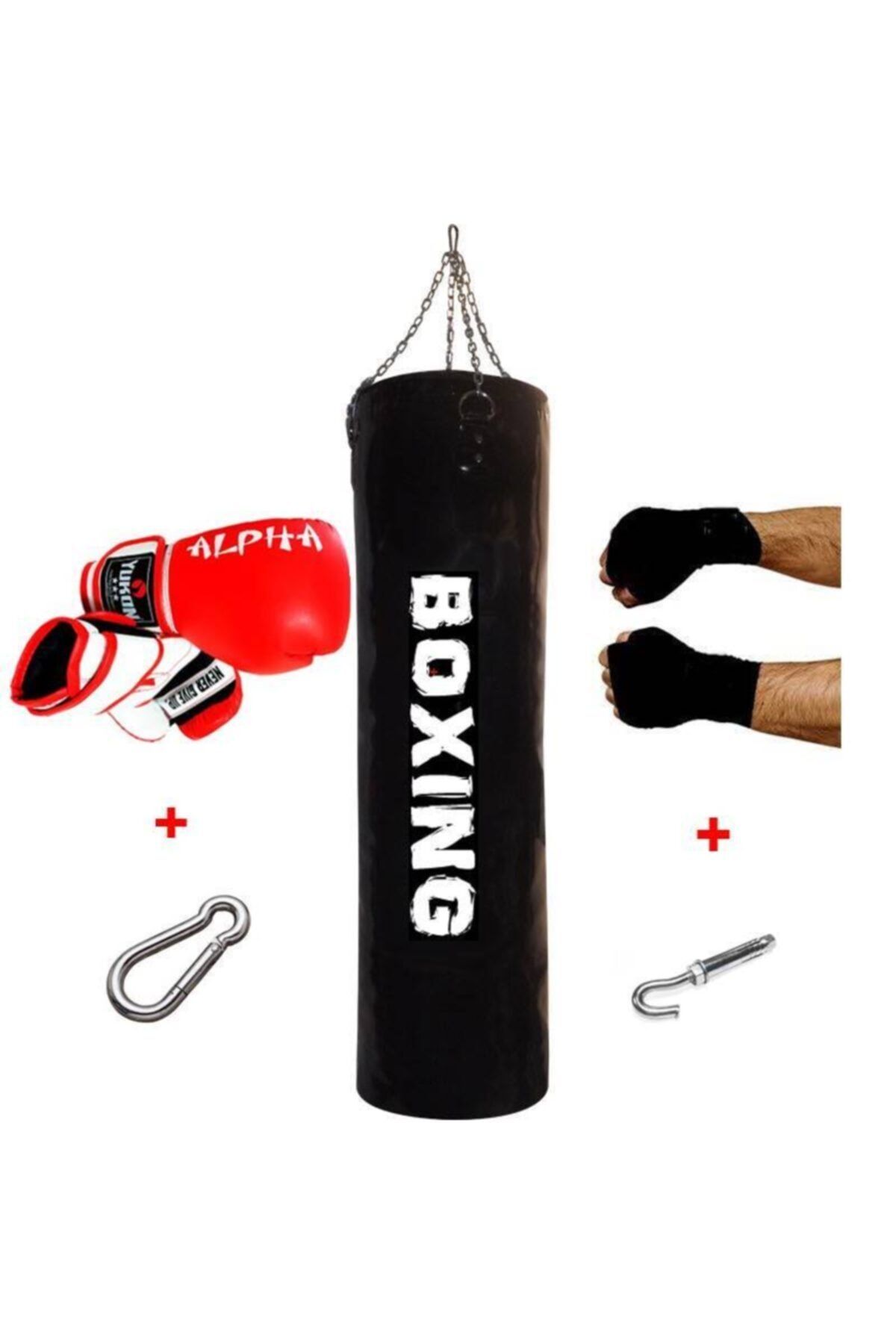 A Boxing 120x35 Cm Kum Torbsı Boks Bndajı Boks Ediveni Tavan Askı Aparatı Dolu