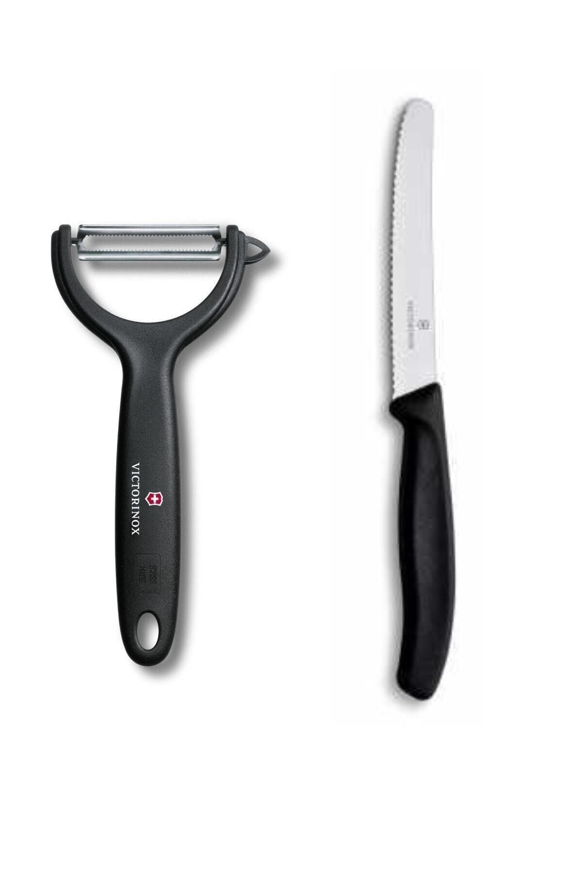 Victorinox Siyah Soyacak Ve Soyma Bıçak Seti