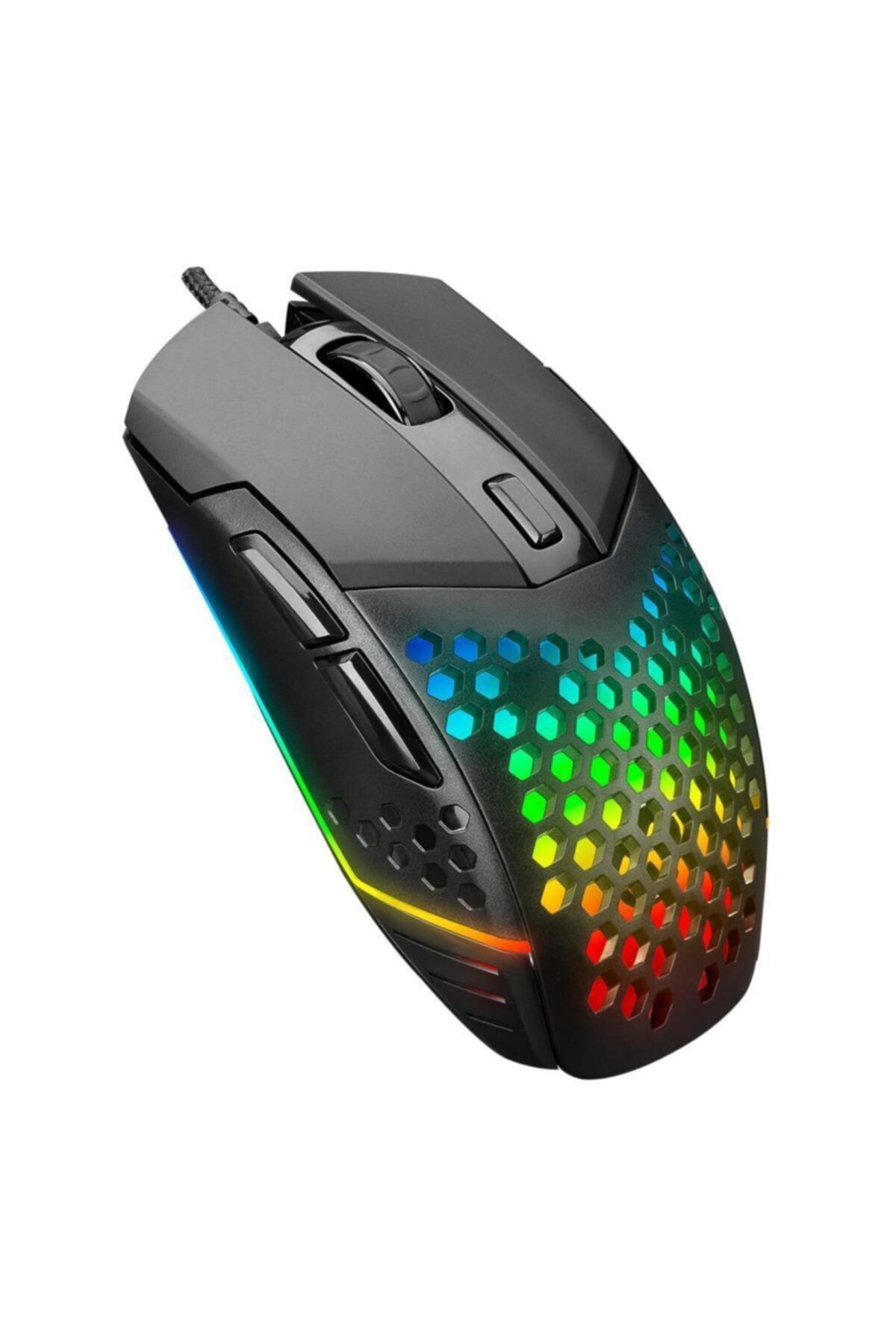 Everest Sm-gx19 Angard Usb Rgb Işıklı Makrolu 7200dpi Örgü Kablolu Gaming Oyuncu Mouse