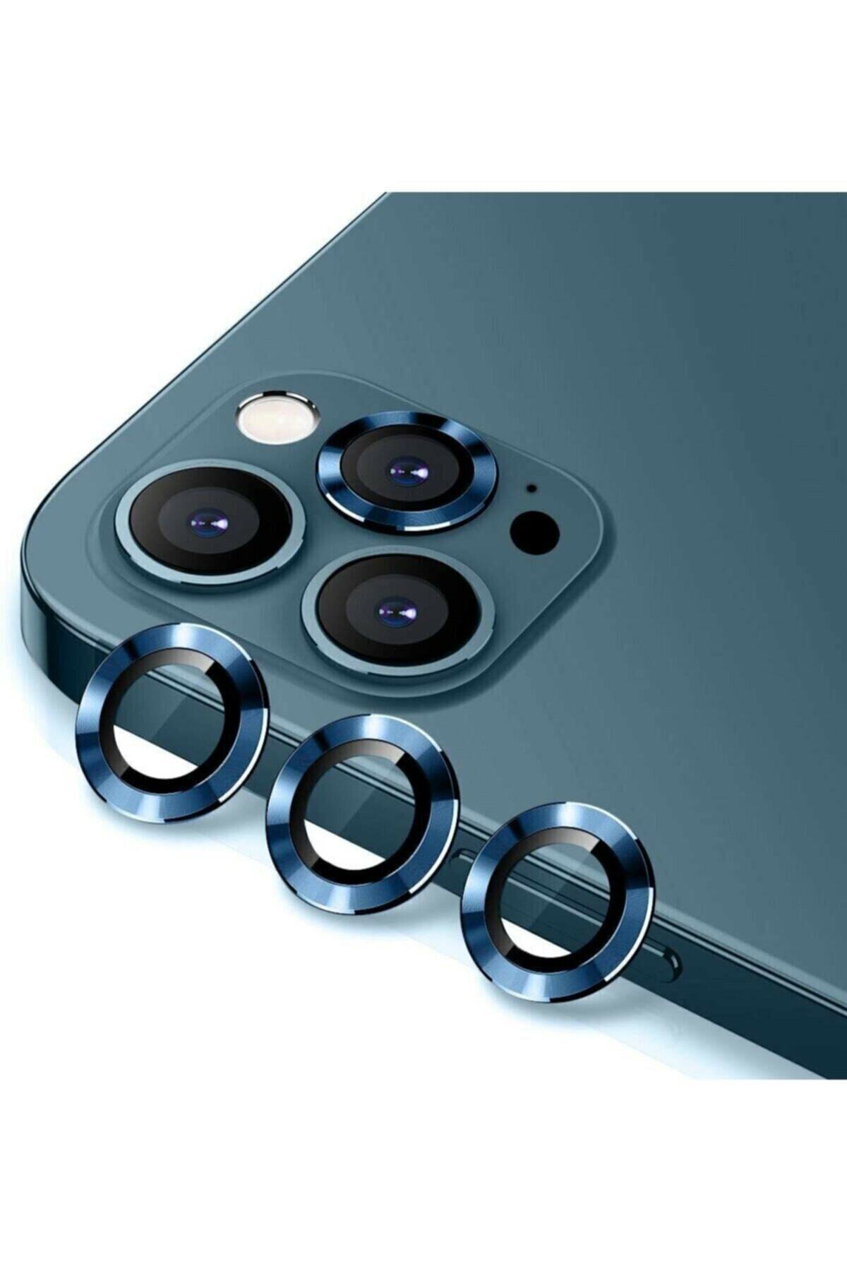 Bilişim Aksesuar Iphone 12 Promax Uyumlu Mercek-lens Kamera Koruması Pacific Blue