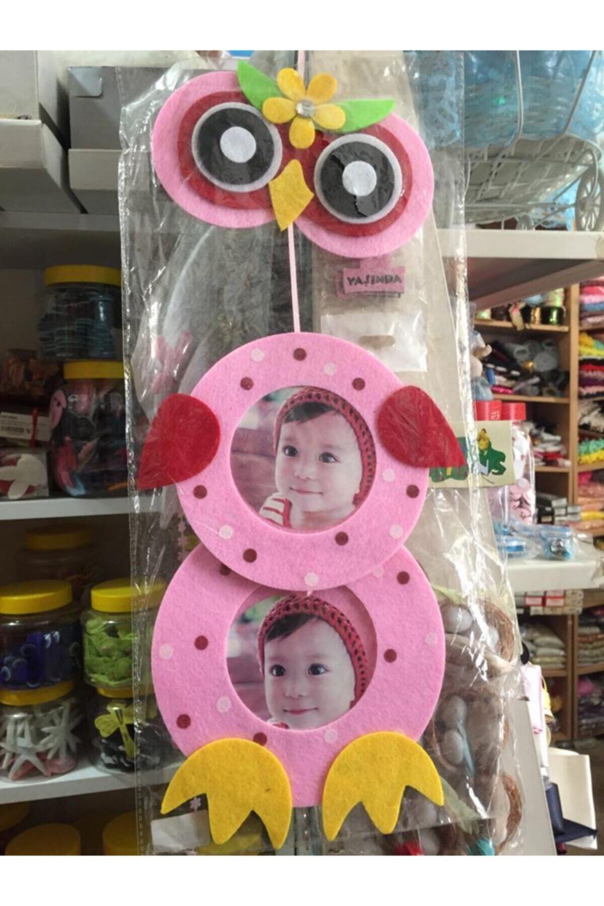 Hanımeli Tuhafiye Büyük Resimlikli Bebek Kapı Süsü (pembe)