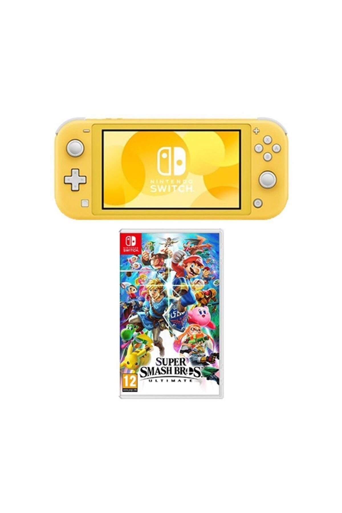 Nintendo Switch Lite Konsol Sarı+ Super Smash Bros Ultimate Switch Oyun