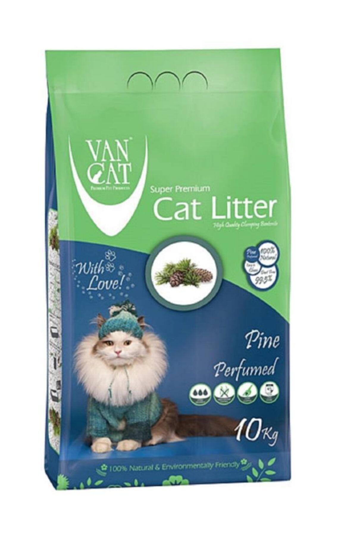Vancat Çam Kokulu Bentonit Kedi Kumu Ince Taneli 10 Kg