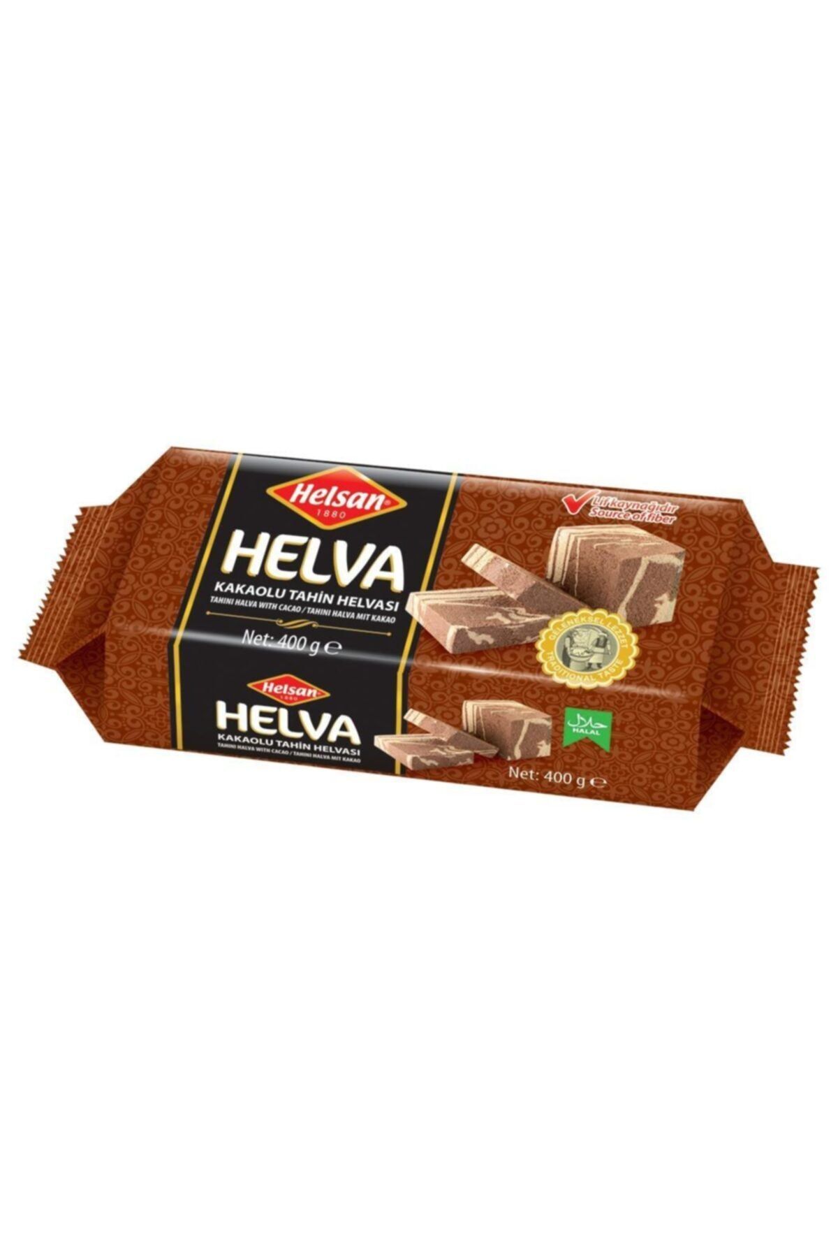 HELSAN Kakaolu Tahin Helvası 400 Gr ( Glikoz Ve Gluten Içermez )