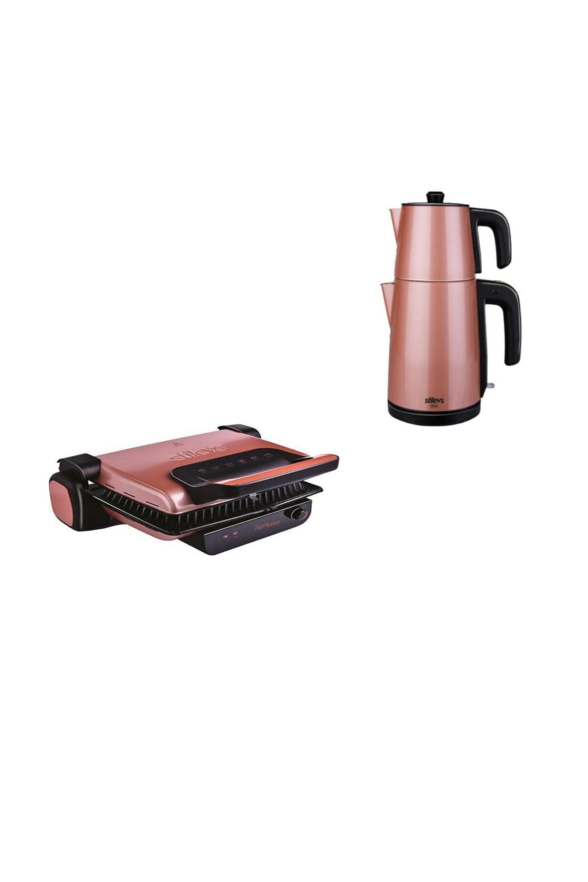 Stilevs Stılevs 2 Lı Set Çay Makınesı -tost Makinesi