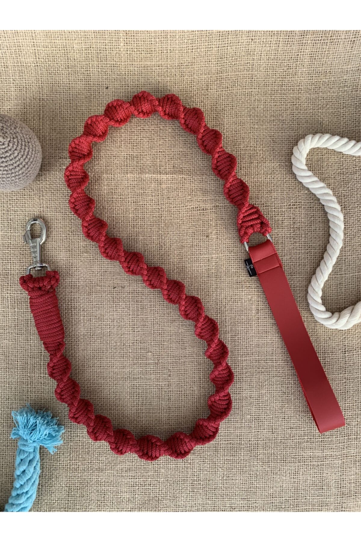 Pero Home&Design Kırmızı Gezdirme Kayışı Büyük Ve Orta Irk Köpek Sevk Kayışı 120 Cm