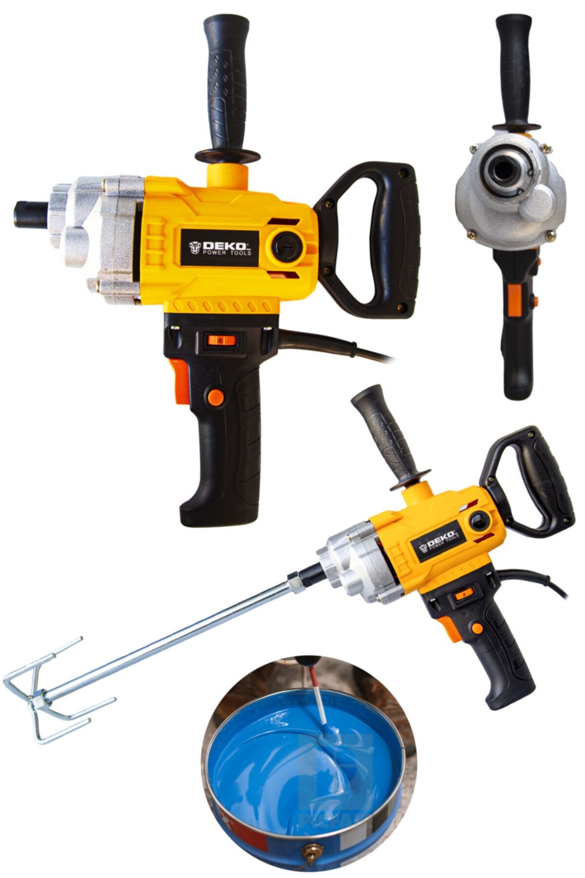 DEKOPRO POWER TOOLS Alman Mix-2800 Watt Bakır Sargı 6 Kademeli Alçı Boya Ve Harç Karıştırıcı Mikser