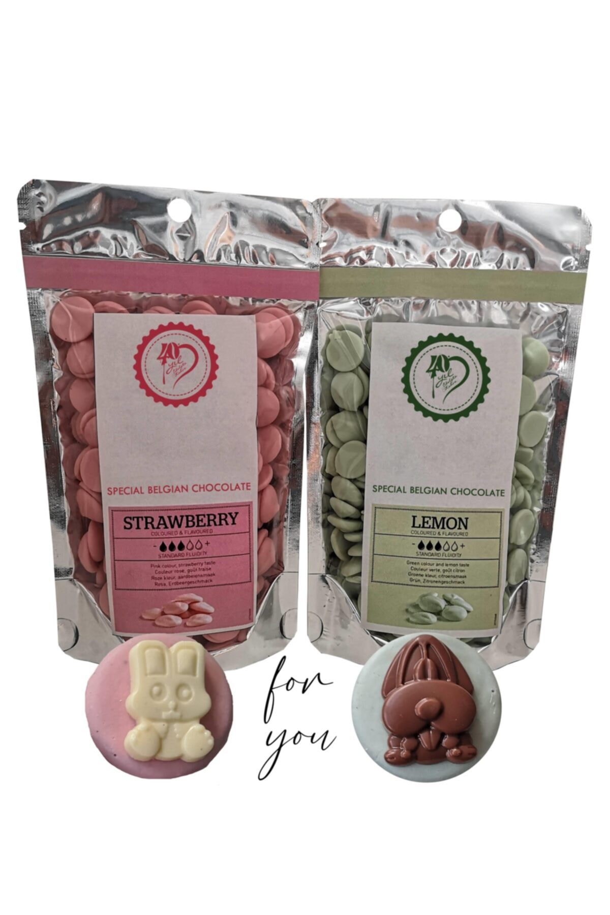Callebaut Çilekli Çikolata 200 gr Limonlu Çikolata 200 gr