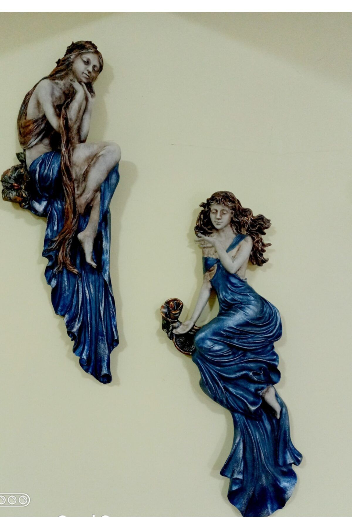 Cemrela Art Duvar Melek Heykeli 2'li Set