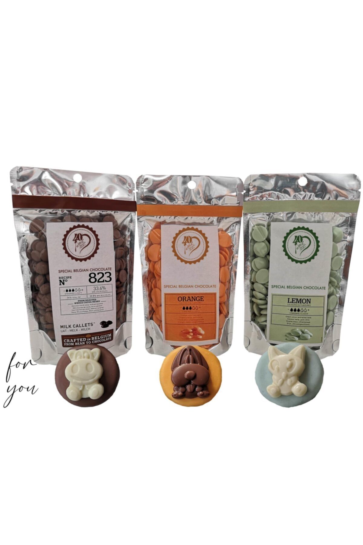 Callebaut Sütlü Çikolata 100 gr Portakallı Çikolata 100 gr Limonlu Çikolata 100 gr
