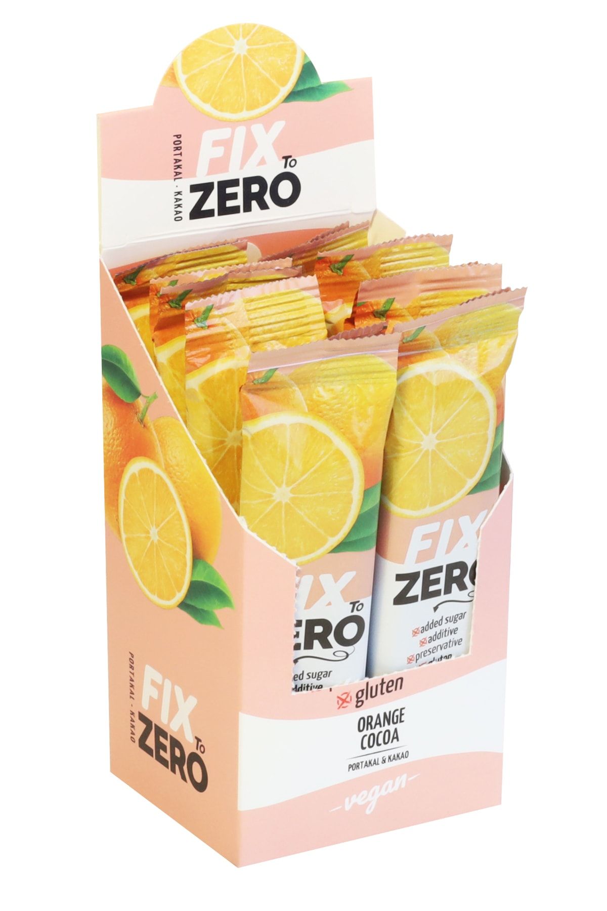 FixtoZero Fix To Zero Portakallı Ve Kakaolu Meyve Barı 12 Adet