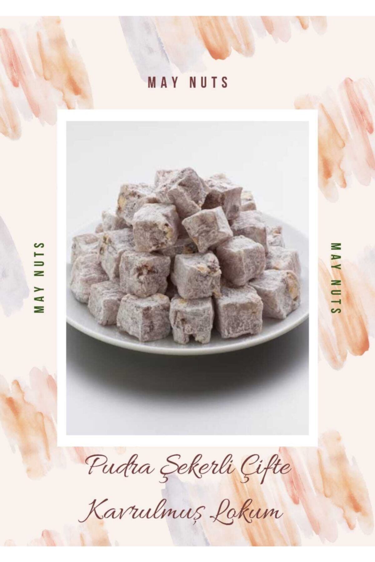 MAY NUTS Pudra Şekerli Çifte Kavrulmuş Lokum 1 Kg