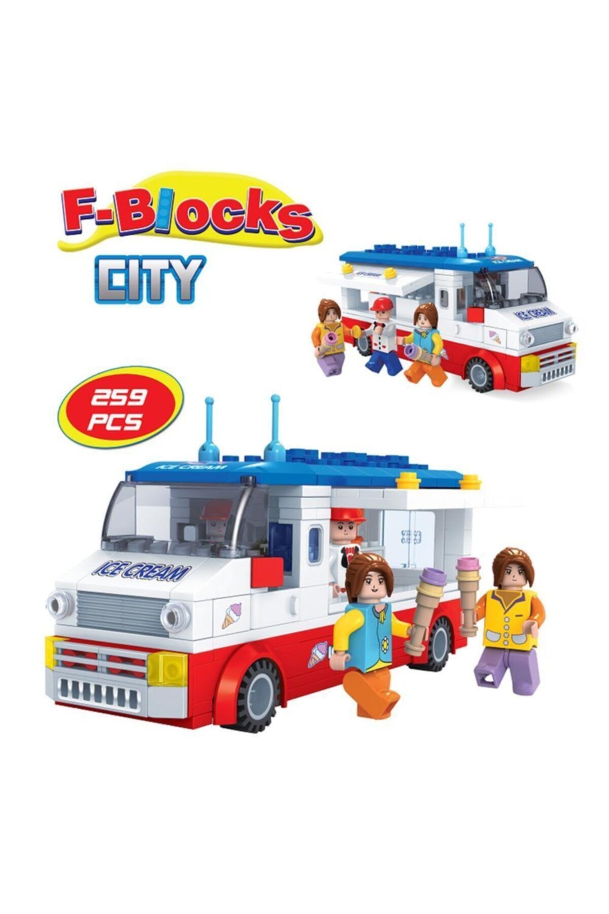 Furkan Toys F-blocks Dondurma Arabası Lego Seti 259 Parça