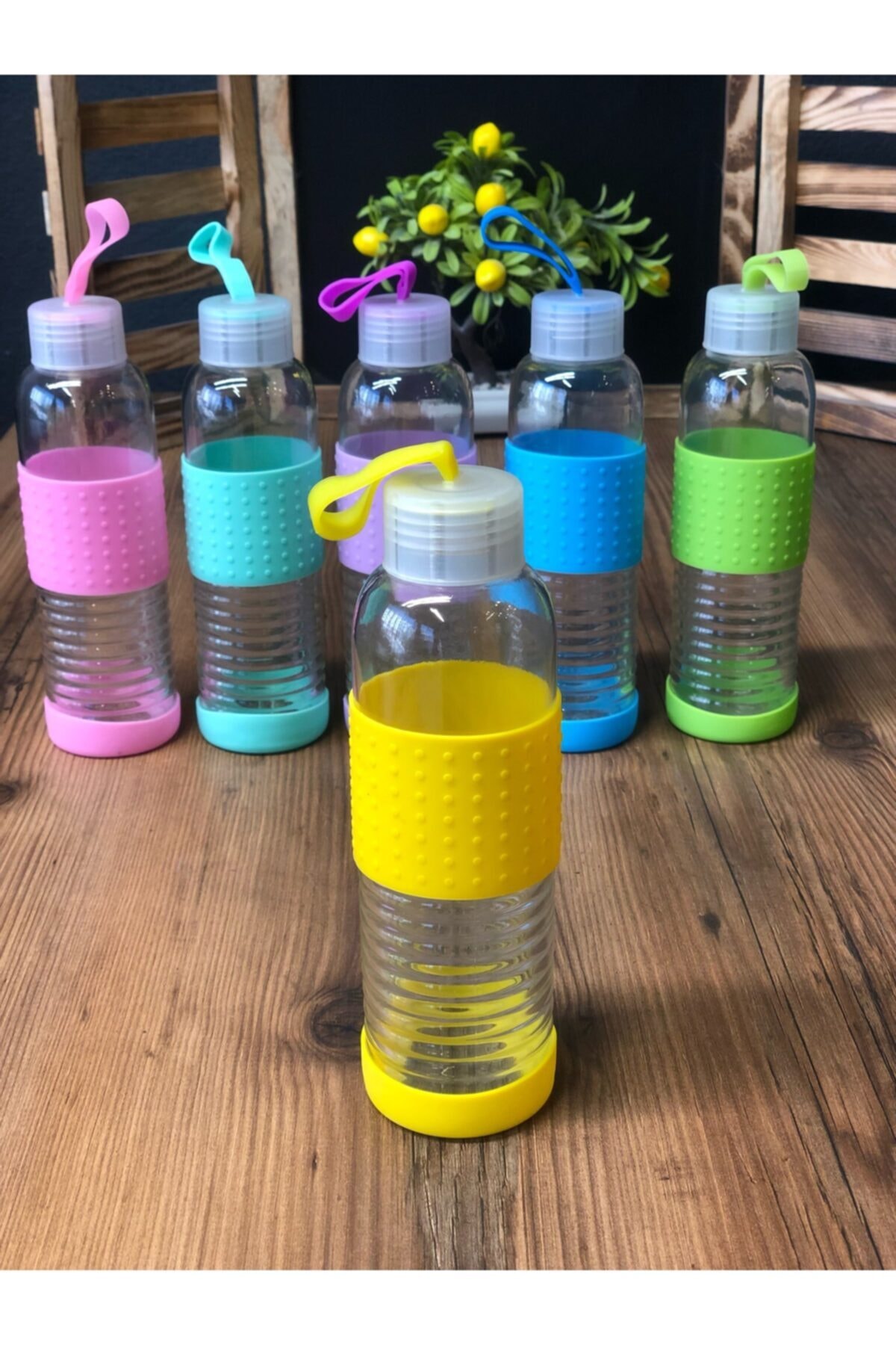 Şahane Pazar 550 Ml Sarı Cam Matara Mtr101 Fma05447