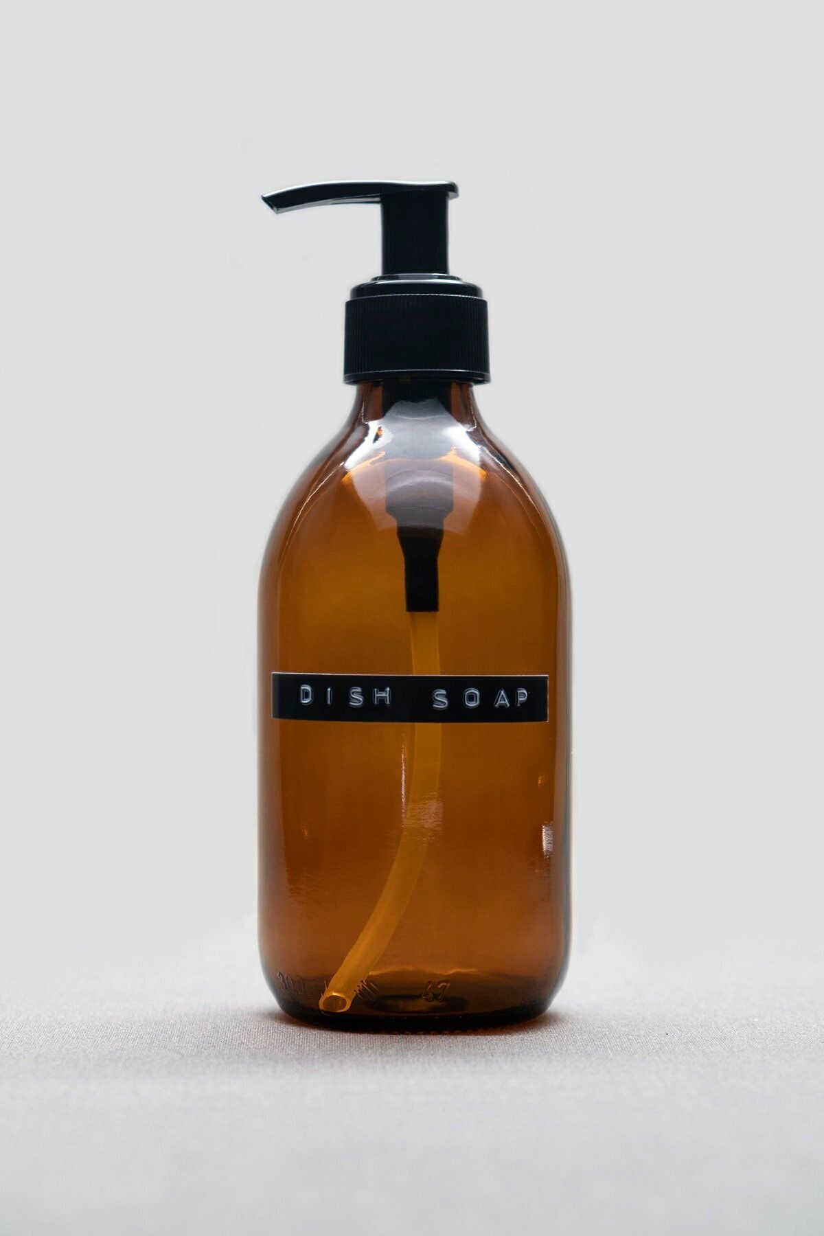 KHAKMA 500ml Amber Cam Sıvı Sabunluk Retro Tasarım 3d Etiket Dish Soap